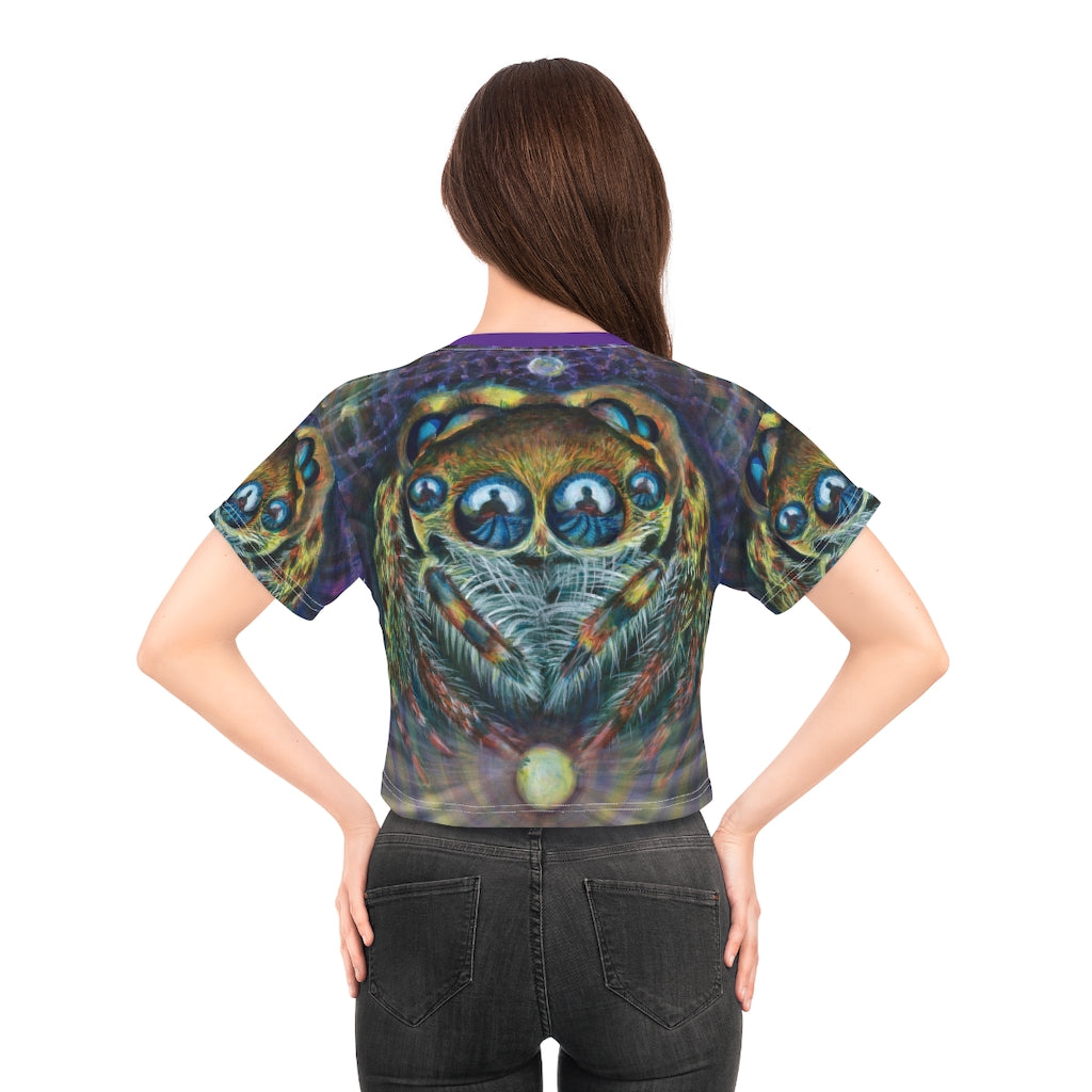 "Jumping dimensions, weaving reality" Crop Tee