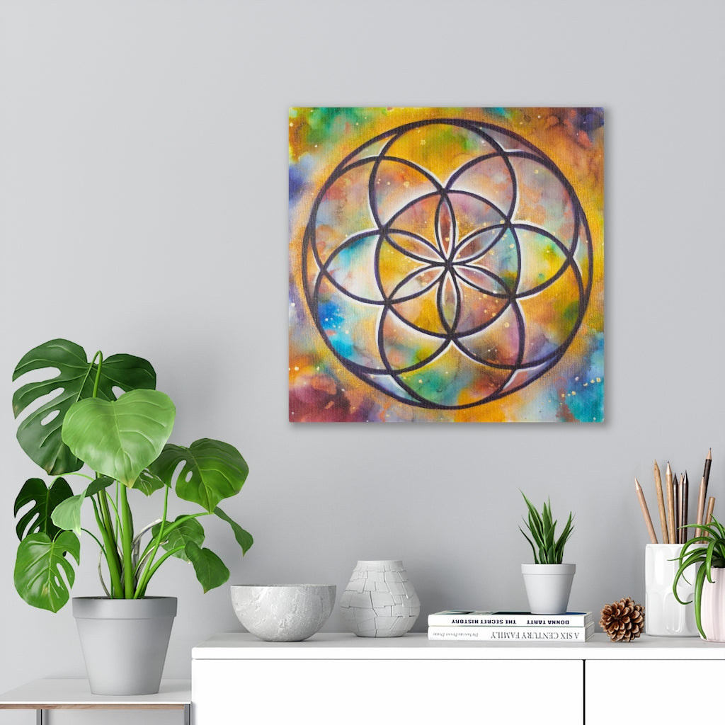 "Galactic Seed of Life" Canvas Print