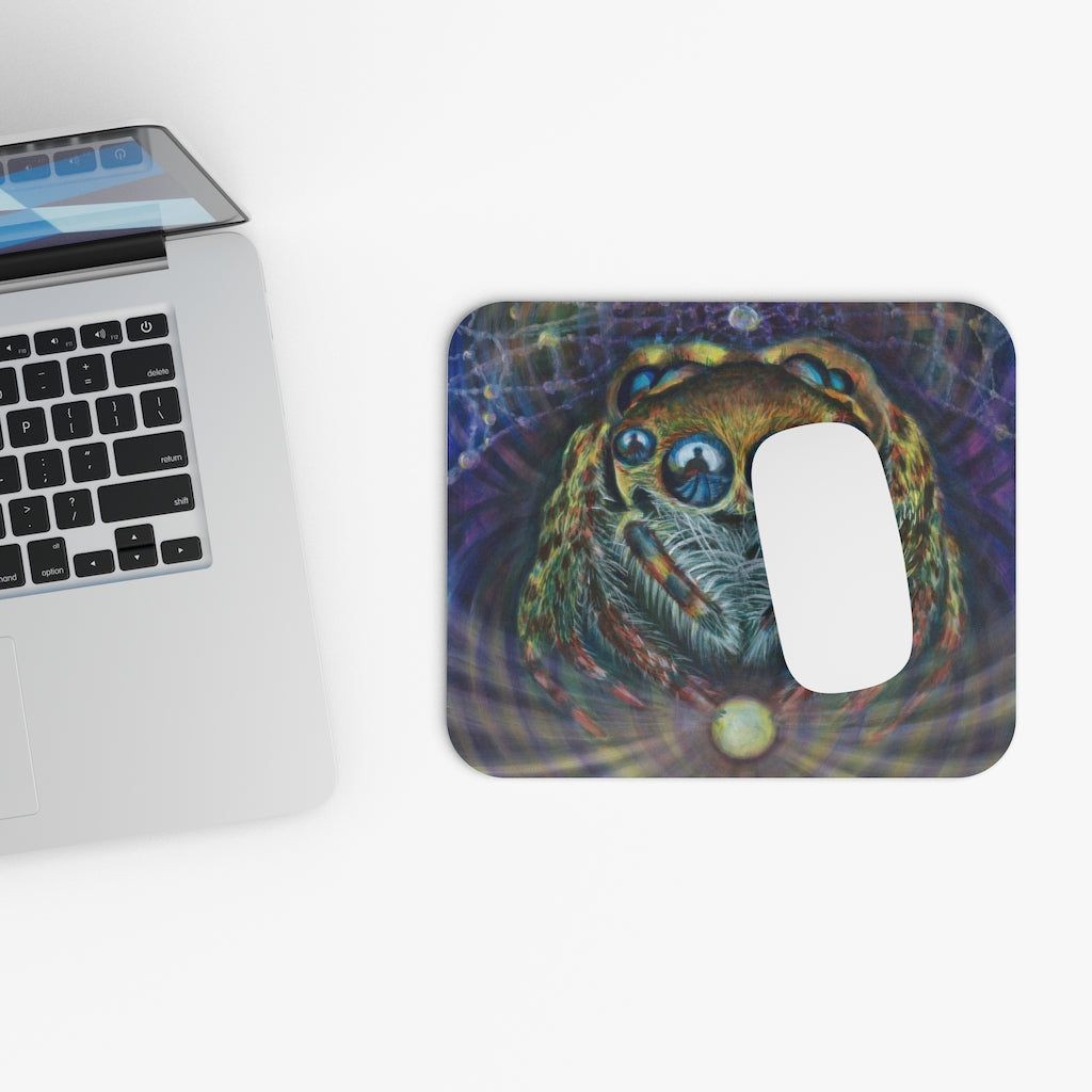 "Jumping Dimensions, Weaving Reality" Mouse Pad (Rectangle)