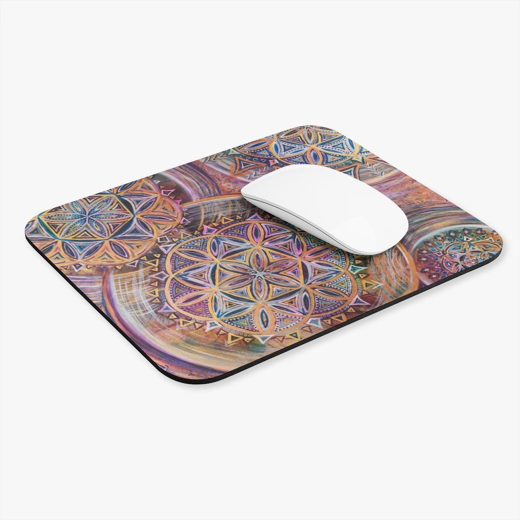 Rectangle Mouse Pad with Original Mandala Art