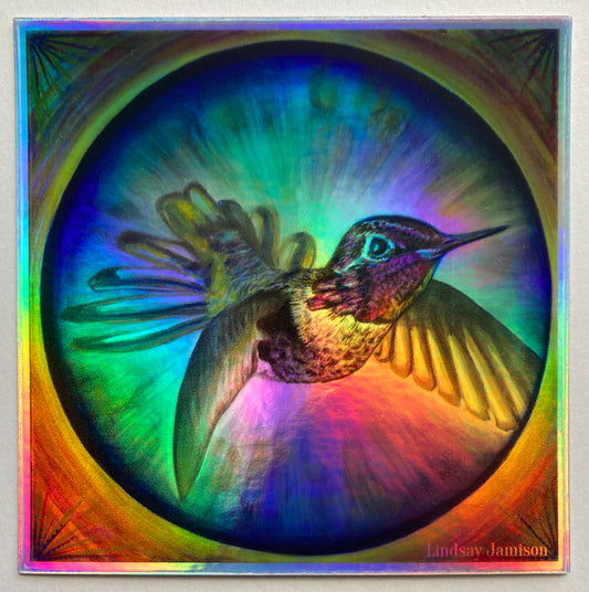 13 Hummingbird Holographic Sticker