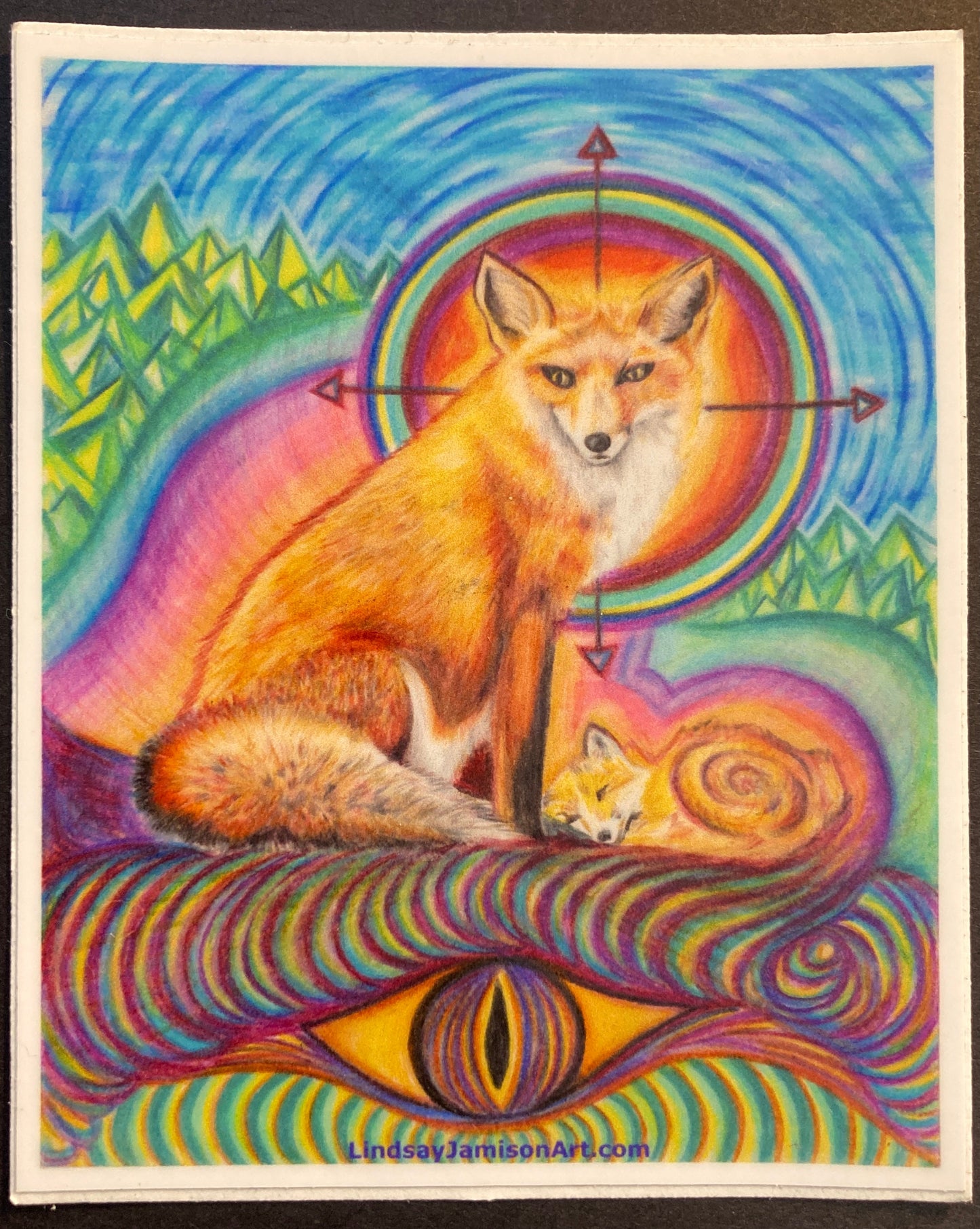 11 "Fox Medicine" Holographic Sticker